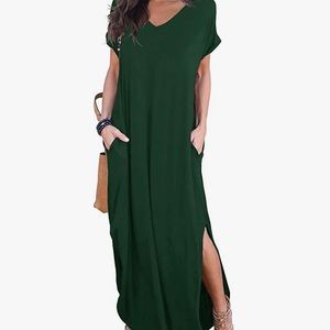 Green maxi dress